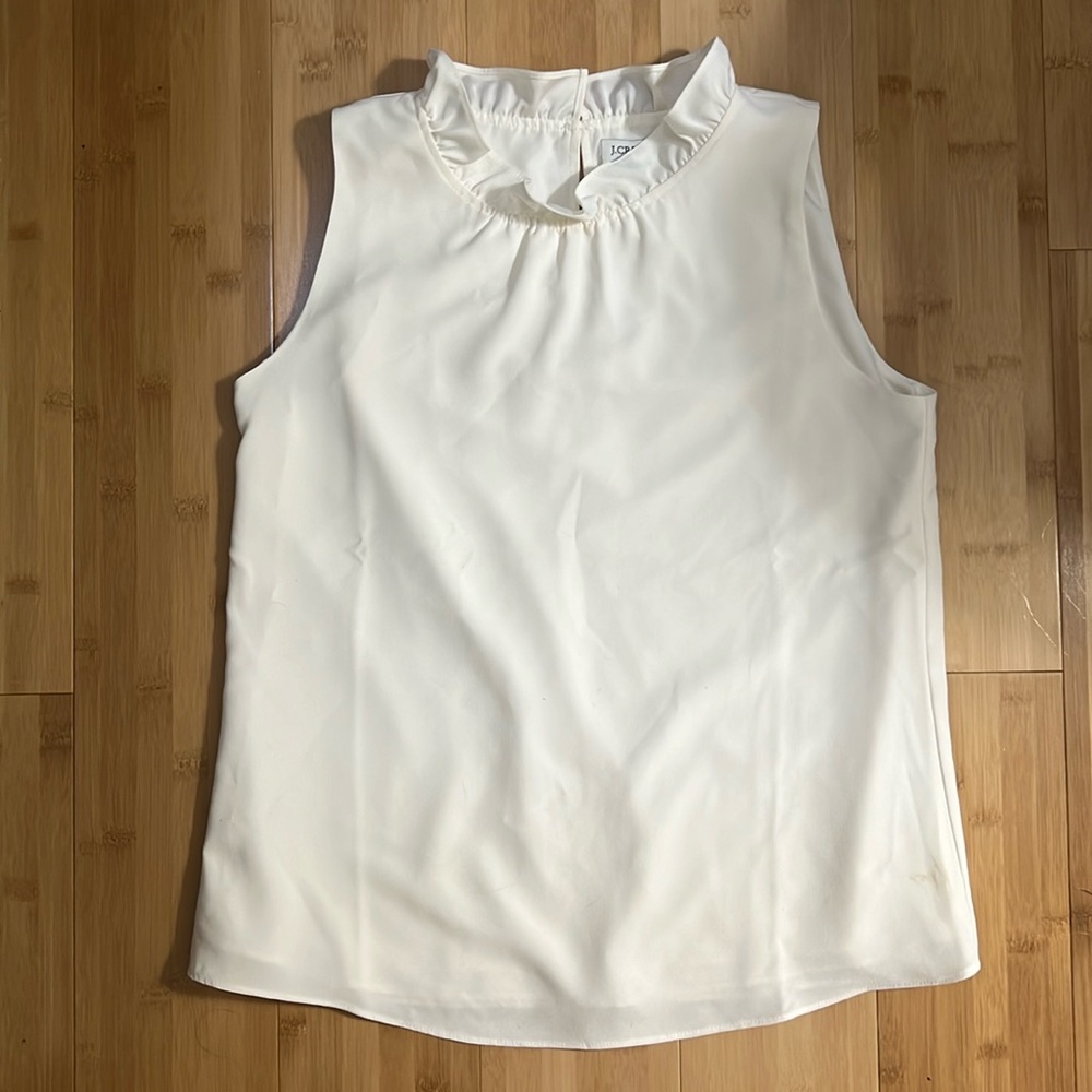 Ivory Sleeveless J.Crew Top